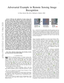 Adversarial Example in Remote Sensing Image Recognition