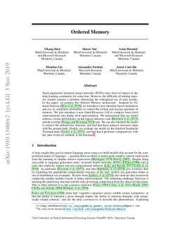 Ordered Memory