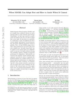 When MAML Can Adapt Fast and How to Assist When It Cannot
