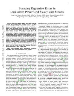 Bounding Regression Errors in Data-driven Power Grid Steady-state Models