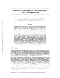 Multimodal Model-Agnostic Meta-Learning via Task-Aware Modulation