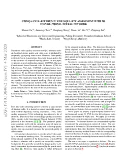 C3DVQA: Full-Reference Video Quality Assessment with 3D Convolutional
  Neural Network