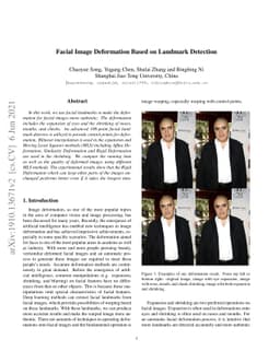 Facial Image Deformation Based on Landmark Detection