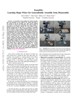 Form2Fit: Learning Shape Priors for Generalizable Assembly from
  Disassembly
