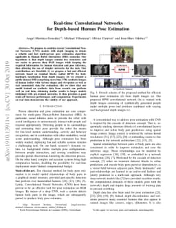 Real-time Convolutional Networks for Depth-based Human Pose Estimation
