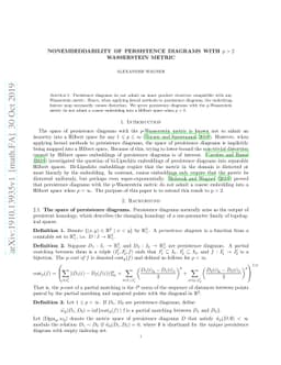 Nonembeddability of Persistence Diagrams with $p>2$ Wasserstein Metric