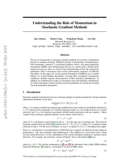Understanding the Role of Momentum in Stochastic Gradient Methods