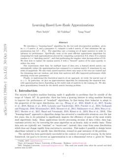 Learning-Based Low-Rank Approximations