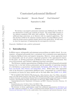 Constrained Polynomial Likelihood