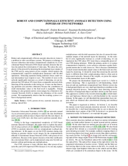 Robust and Computationally-Efficient Anomaly Detection using
  Powers-of-Two Networks