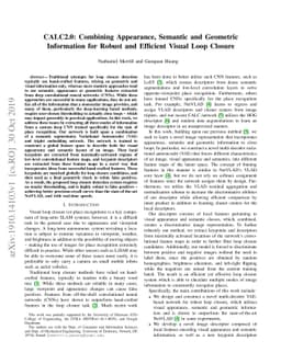 CALC2.0: Combining Appearance, Semantic and Geometric Information for
  Robust and Efficient Visual Loop Closure