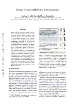Discourse-Aware Neural Extractive Text Summarization