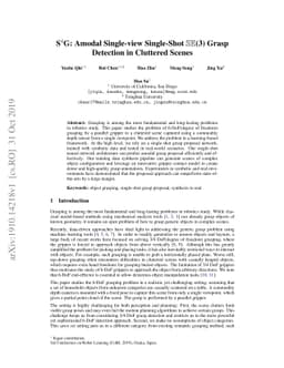 S4G: Amodal Single-view Single-Shot SE(3) Grasp Detection in Cluttered
  Scenes