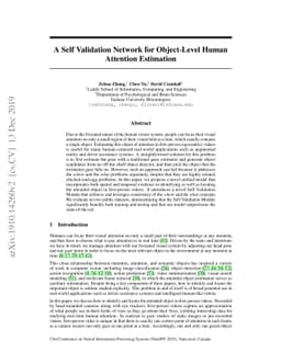 A Self Validation Network for Object-Level Human Attention Estimation