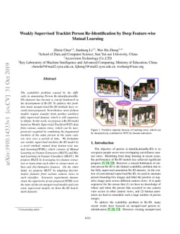 Weakly Supervised Tracklet Person Re-Identification by Deep Feature-wise
  Mutual Learning