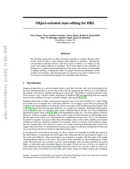 Object-oriented state editing for HRL