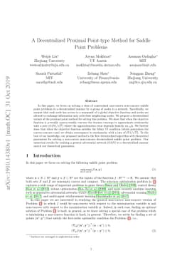 A Decentralized Proximal Point-type Method for Saddle Point Problems