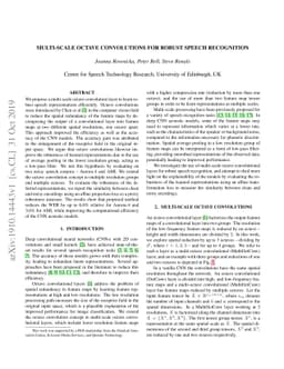 Multi-scale Octave Convolutions for Robust Speech Recognition