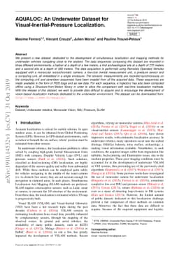 AQUALOC: An Underwater Dataset for Visual-Inertial-Pressure Localization
