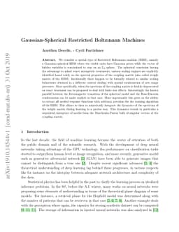 Gaussian-Spherical Restricted Boltzmann Machines