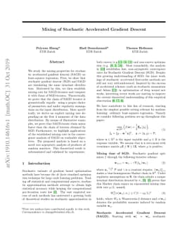 Mixing of Stochastic Accelerated Gradient Descent