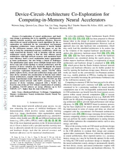 Device-Circuit-Architecture Co-Exploration for Computing-in-Memory
  Neural Accelerators