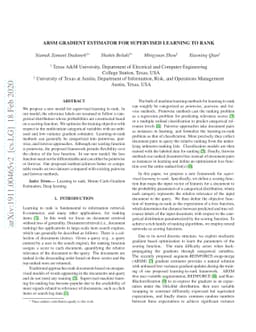 ARSM Gradient Estimator for Supervised Learning to Rank
