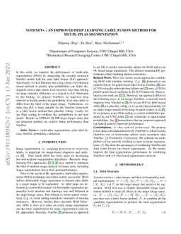 VoteNet+ : An Improved Deep Learning Label Fusion Method for Multi-atlas
  Segmentation