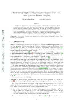 Niederreiter cryptosystems using quasi-cyclic codes that resist quantum
  Fourier sampling