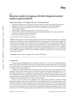 Bayesian model averaging with the integrated nested Laplace
  approximation