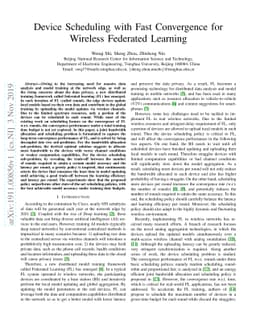 Device Scheduling with Fast Convergence for Wireless Federated Learning