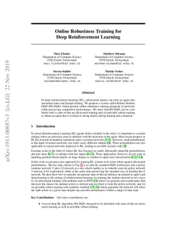 Online Robustness Training for Deep Reinforcement Learning