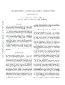 Variable Grouping Based Bayesian Additive Regression Tree