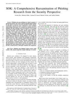 SOK: A Comprehensive Reexamination of Phishing Research from the
  Security Perspective