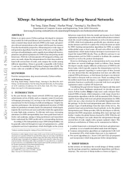XDeep: An Interpretation Tool for Deep Neural Networks