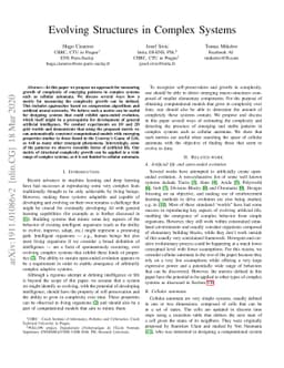 Evolving Structures in Complex Systems