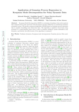 Application of Gaussian Process Regression to Koopman Mode Decomposition
  for Noisy Dynamic Data