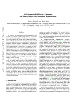 Self-Supervised Difference Detection for Weakly-Supervised Semantic
  Segmentation