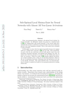 Sub-Optimal Local Minima Exist for Neural Networks with Almost All
  Non-Linear Activations