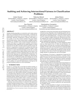 Auditing and Achieving Intersectional Fairness in Classification
  Problems