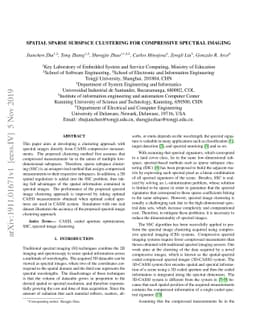 Spatial Sparse subspace clustering for Compressive Spectral imaging