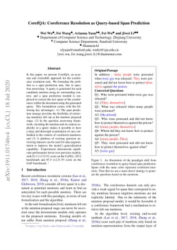Coreference Resolution as Query-based Span Prediction