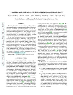 CN-CELEB: a challenging Chinese speaker recognition dataset