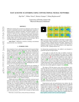 Fast acoustic scattering using convolutional neural networks