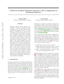 A Rule for Gradient Estimator Selection, with an Application to
  Variational Inference