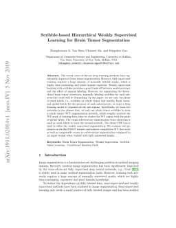 Scribble-based Hierarchical Weakly Supervised Learning for Brain Tumor
  Segmentation