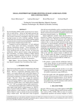 Small-Footprint Keyword Spotting on Raw Audio Data with
  Sinc-Convolutions