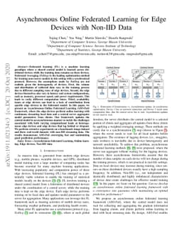Asynchronous Online Federated Learning for Edge Devices with Non-IID
  Data