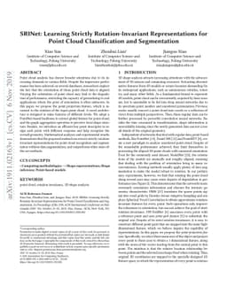 SRINet: Learning Strictly Rotation-Invariant Representations for Point
  Cloud Classification and Segmentation