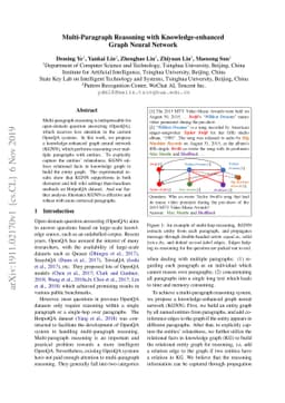 Multi-Paragraph Reasoning with Knowledge-enhanced Graph Neural Network